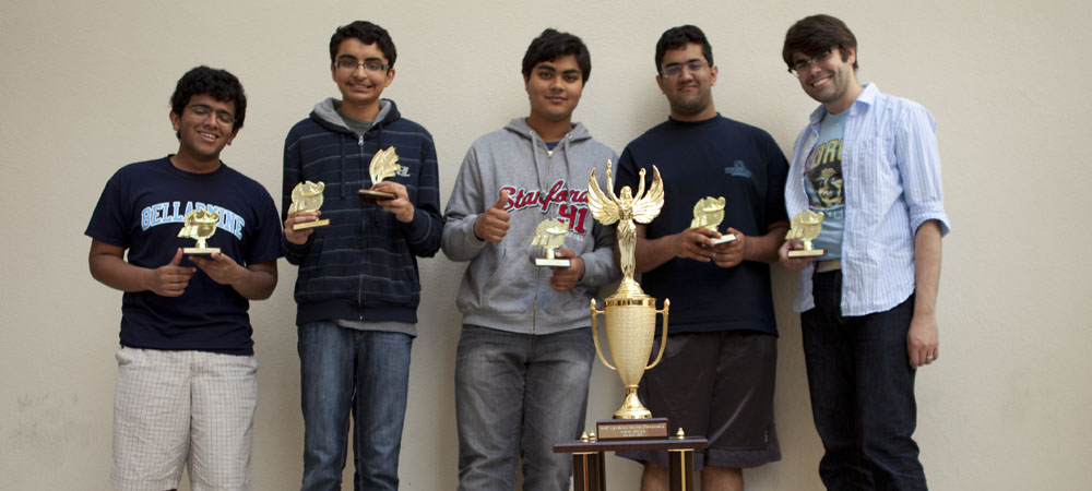 Bellarmine with their first-place trophy from the 2012 High School National Championship Tournament