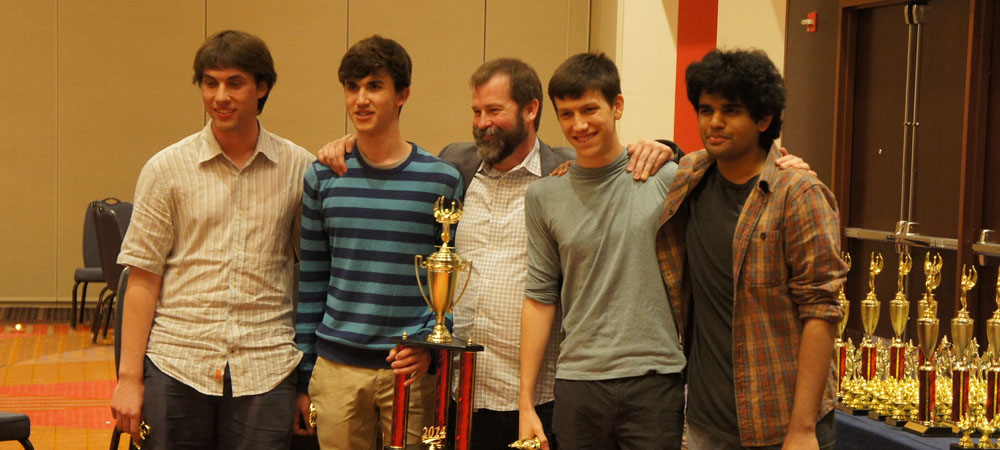 LASA with their first-place trophy from the 2014 High School National Championship Tournament