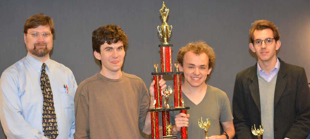 Oklahoma with their First-Place Undergraduate trophy from the 2017 Intercollegiate Championship Tournament