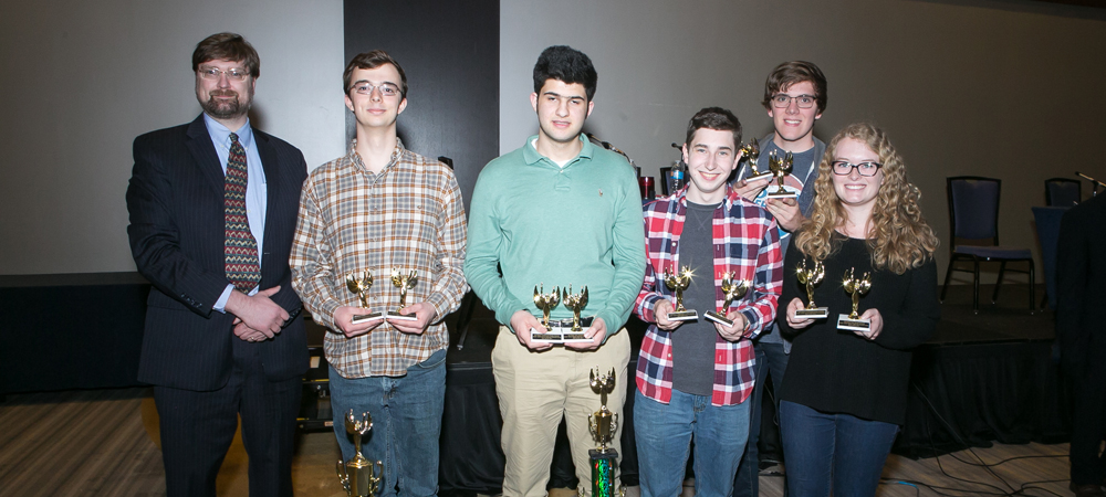 Camp Hill with their First-Place Very Small School and Third-Place Traditional Public Schools Division trophies from the 2017 Small School National Championship Tournament