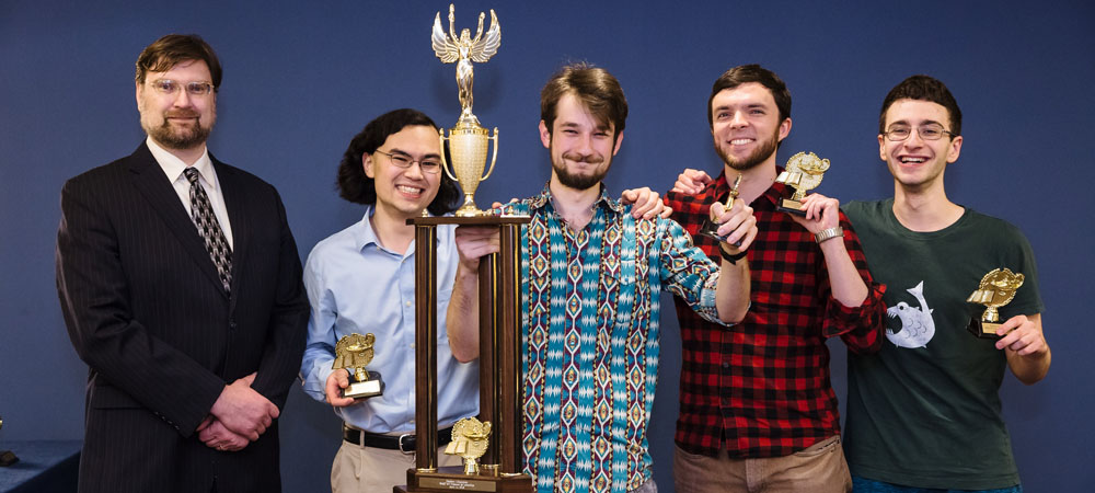 Yale&nbsp;A with their First-Place Division&nbsp;I trophy from the 2018 Intercollegiate Championship Tournament