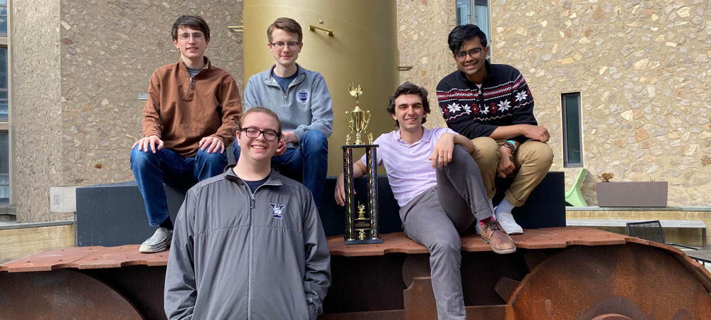 Yale&nbsp;B with their First-Place Division&nbsp;II trophy from the 2022 Intercollegiate Championship Tournament