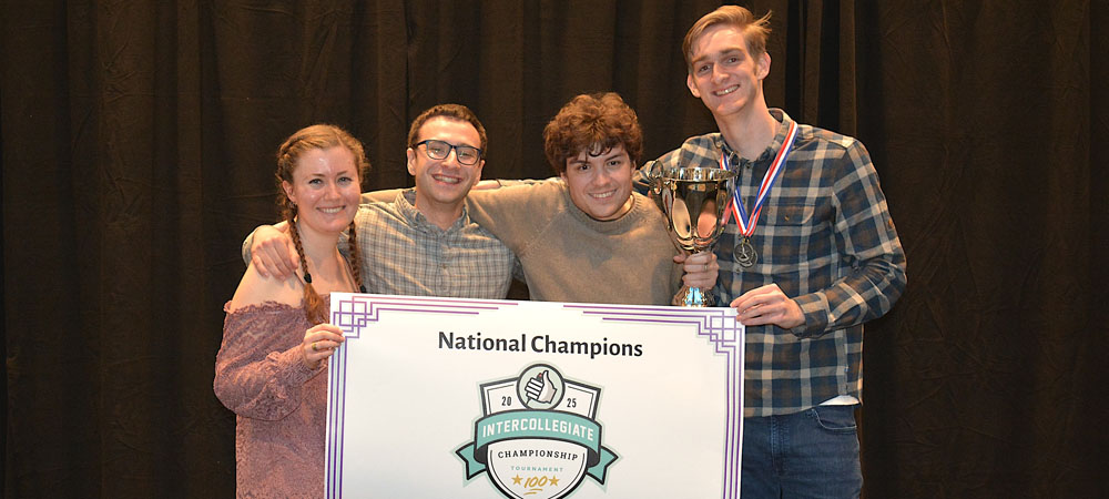 Chicago&nbsp;A with their first-place Division&nbsp;I trophy from the 2025 Intercollegiate Championship Tournament